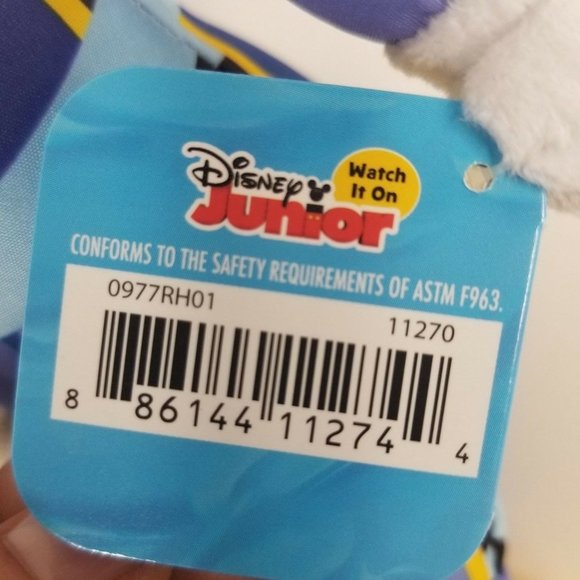 Disney Junior Mickey And The Roadster Racers Donald Duck Plush Blue Racer New - Picture 7 of 12